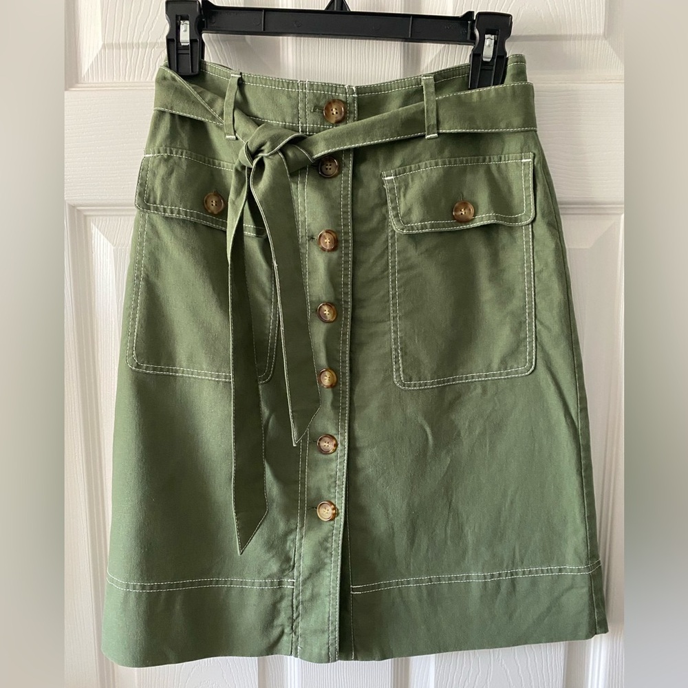 Jcrew women’s olive green skirt